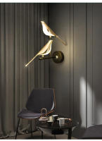 Lámpara De Pared LED Con Forma De Pájaro Dorado Estilo Nórdico Para Sala De Estar Dormitorio Bar Lámpara De Noche Creativa Y Decorativa - details 12