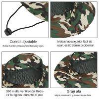 Sombrero De Pescar Y Camuflaje Transpirable Para Hombres Y Mujeres Protección Solar Amplia Para Acampar Y Senderismo - details 4