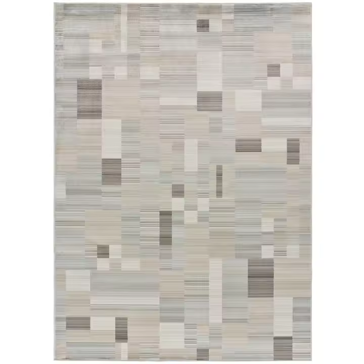 ATTICGO Alfombra de Interior Estilo Mosaico en Beige - Legacy 820 | 95X140, 135X195, 160X230 cm - 1