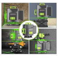 Nivel láser de línea verde 4D 16 para carpintería, 360 líneas horizontales y verticales cruzadas con autonivelación automática, superpotente para interiores y exteriores - details 7