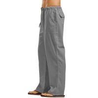 Pantalones De Lino Para Hombre Estilo Casual Con Varios Bolsillos Corte Recto Ligero De Peso Transpirable Para Primavera Otoño Verano Disponible En 5 Colores - details 15