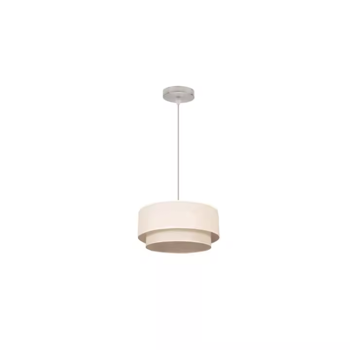 Fabrilamp - Colgante Doble 1l. Beis/beis Cilind (35/25/reg) - 1