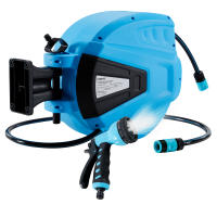 Arebos Carrete de Manguera de Jardín Automático 30 M Azul - details 18