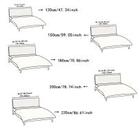 Cubierta De Cabeza De Cama En Jacquard Thicken Leaves Suave Y Elástica Protectora Antipolvo Para Cama Moderna Y Hogar - details 0