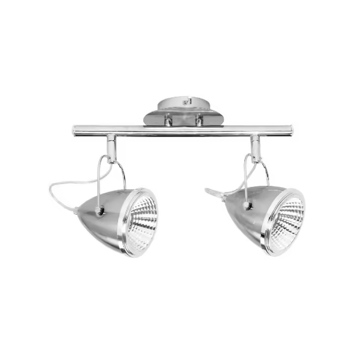 Lámpara de Techo Oliver, Metal, Plata, 35x13x26 cm - 1