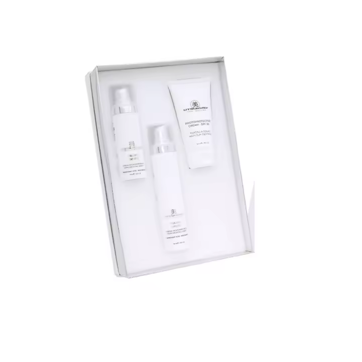 UTSUKUSY  Set Tranex White. Manchas fuera con el Kit Tranex White de Utsukusy. Set despigmentante: Crema 50ml + Serum 30ml + Crema Fotoprotectora 50ml. - 1