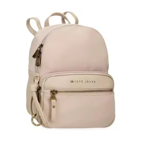 Pepe Jeans Morgan 7922033  Beige - Mochila Mediana de Mujer - Bolsillos Exteriores - Medidas 20x25,5x10cm - Nueva Colección Primavera/Verano 25 - - 1