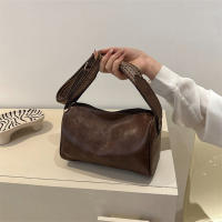 Bolso Bandolera De Cuero PU Vintage Para Mujer Pequeño Bolso De Mano Y Monedero Estilo Casual Viaje Decoración Sin Cierre De Cremallera - details 8