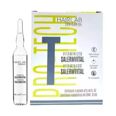 Salerm Cosmetics Vital - Caja 4 Ampollas Capilares 13ml - Repara Cabello Dañado, Brillo Instantáneo - 1