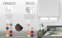 BLINDECOR  Estor Enrollable EasyFix Opaco Liso Modelo ZEUS – Estor Instalación SIN HERRAMIENTAS - Estor Ventana – Estor Enrollable Blackout para Ventanas - details 1