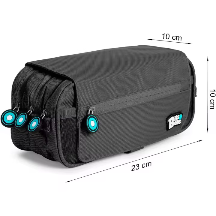 Bits Bobs Estuche Escolar Triple Negro 23 Cm - 1