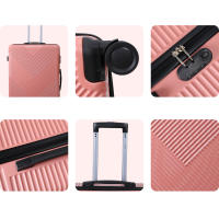 S7 STAR Conjunto 3pcs Maleta Rígida Resistente, Cabina ABS de Viaje Color Puro, Set Equipaje Elegante 4 Ruedas Giratorias 360°, Juego de 3 Maletas Trolley Maleta Ideal para Viaje Familia - details 3
