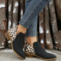 SP Botas de mujer de Tacón Grueso color Piel y modelo Chelsea británico de Caña Corte, de talla Grande, para todo el año. - details 5