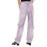 MET-Pantalon Tejano Largo con bajos con corte recto 10DTU0010-G036 para Mujer