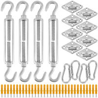 Juego De 80 Piezas De Ataduras Para Vela Solar De Camping Con Gancho De Canopy Acero Inoxidable 304 Herramientas De Jardín Y Exterior - details 0
