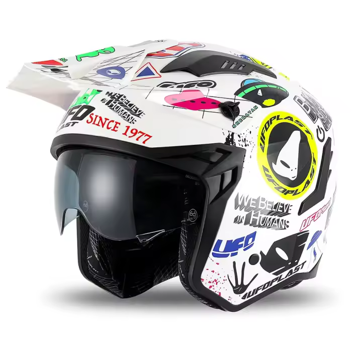 Ufo Casco Jet Sheratan Blanco Adulto - 1