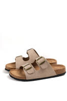 Sandalias de hombre con doble hebilla en polipiel y suela de corcho Chanclas planas cómodas plantilla acolchada Paloma Wang - details 3