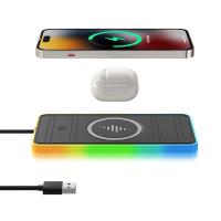 Soporte Movil Coche, Nuevo Coche RGB Colorido Cargador Inalámbrico Antideslizante Estación de Carga InAlámbrico para iPhone16 15 14 13 12, Ajustado para Samsung, Airdrops, Xiaomi, cargador Inalámbrico de 15W para Teléfono Móvil en Coche with Luz Ambiental - details 6