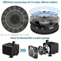Bomba De Fuente Solar 3.5W Con Panel Solar Y Tubo De Agua De 4.9FT Para Baño De Pájaros Decoración De Jardín Y Bebida De Mascotas - details 4