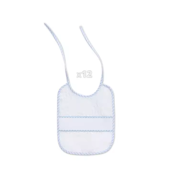 BABETE EM PONTO CRUZ 20X25 Branco / azul - 1