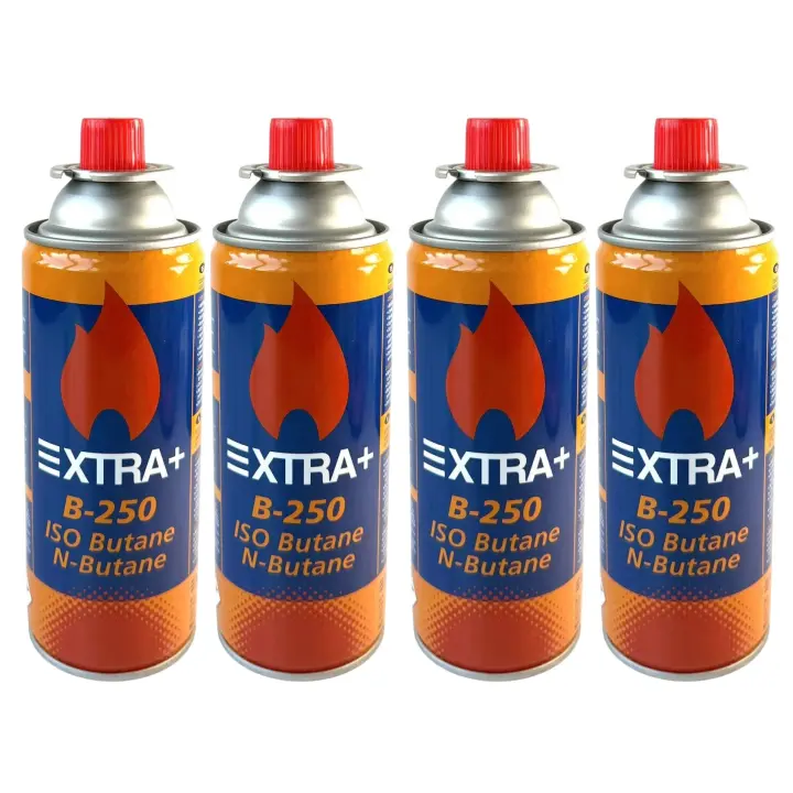 Cartucho de Gas ISO-250 Butano y N-Butano 227g 400ml, Bombona de gas, Recambio Lata de Gas para Hornillo portátil de camping  o Soplete Quemador - 1