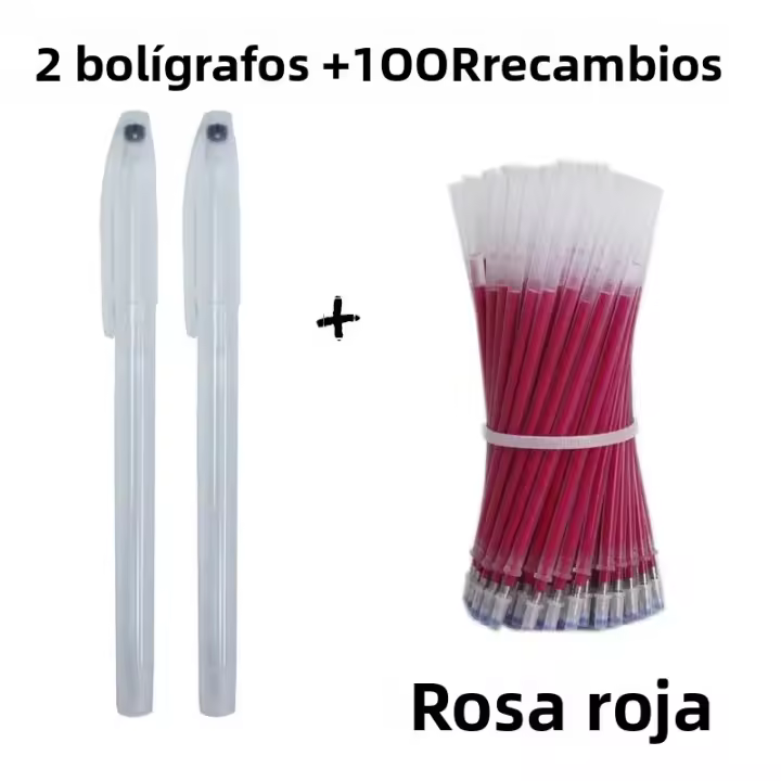 Set De 102 Marcadores De Tela Con Tinta Gel Desaparecible a Alta Temperatura Para PU Cuero Y Textil Marcador De Costura Erasable - 1