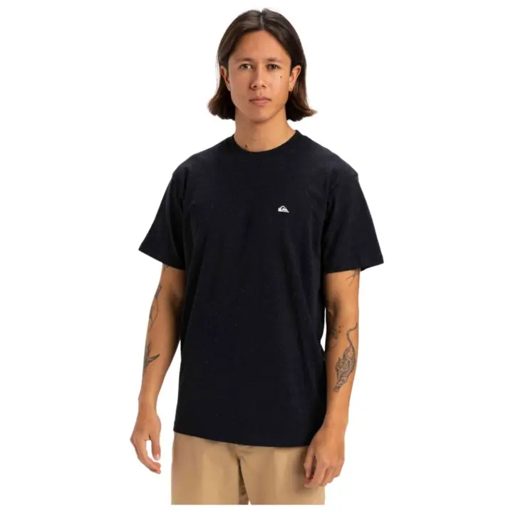 Camiseta de Manga Corta Quiksilver Palm Lines para hombre en color negro - 1