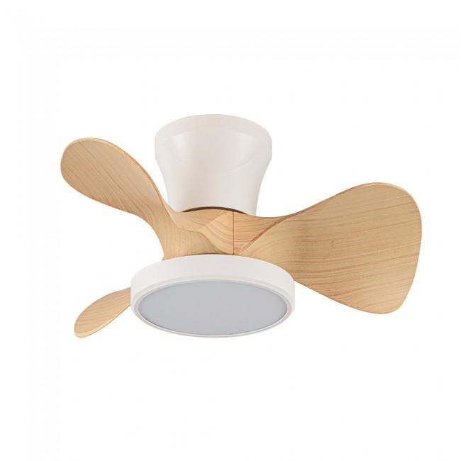 Wonderlamp Ventilador de techo con luz LED Merial Blanco+Haya CCT Dim 20W — oferta en Miravia