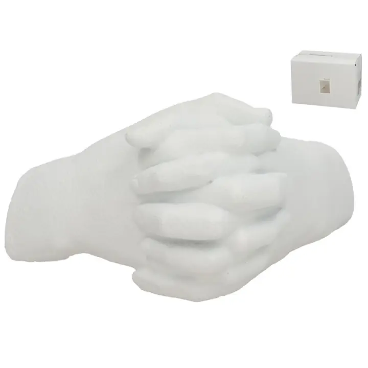 Gissed Escultura Decorativa de Manos entrelazadas en Resina con Acabado Blanco – Símbolo de Unión, Fuerza y Conexión Humana – Diseño Moderno y Sofisticado para Hogar, Oficinas y Espacios Contemporáneos – Ideal como Regalo Emotivo o Pieza de Colección – Me - 1
