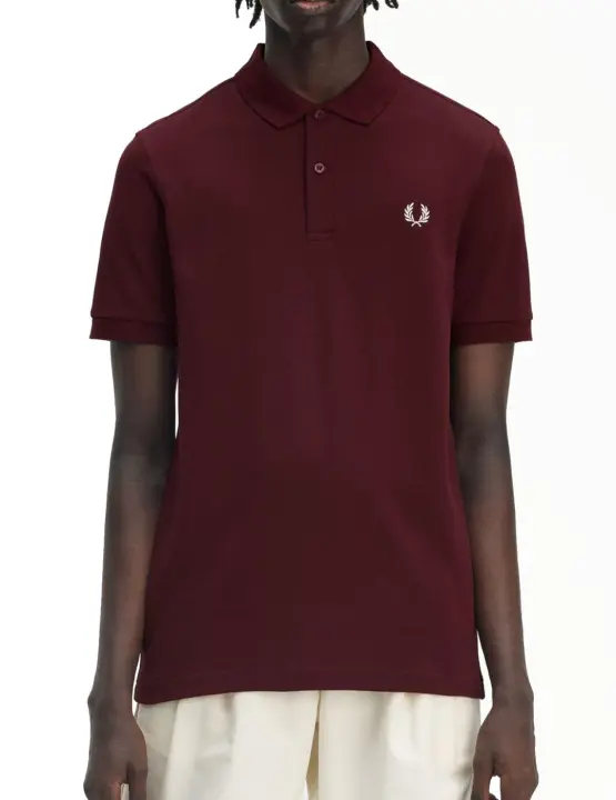 Polo Fred Perry M Plain Granate para hombre - 1