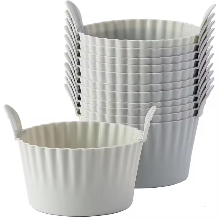 Ramekins for Air Fryer, Air Fryer Egg Mould, Large Muffin Cases for Air Fryer (Pack of 12), Grey - 1