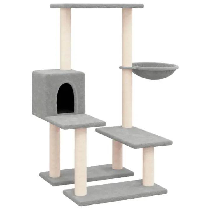 Rascador para Gatos con postes de ISAL gris Claro 94,5 cm - 1