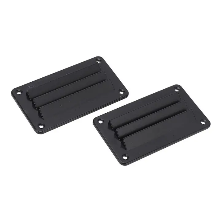 1par De Ventilación De Baño Y Oficina Para RV Accesorios De Barco Y Yate Louver Negro Grille De Salida De Ventilación Profesional - 1