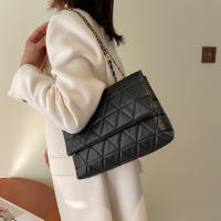 Bolso De Hombro Para Mujer Con Tirador De Cadena Casual Estampado a Cuadros Y Bordado Bolso Cruzado Versátil Para Trabajo Y Día a Día - details 1