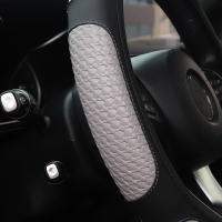 Cubierta De Volante Automotriz De Cuero Trenzado 3D Para Comodidad Ajuste Para 14.5-15 Pulgadas Sin Anillo Interior - details 14