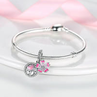 Encanto De Colgante De Árbol De Familia Platinado En Plata Para Pulsera De Bangle Y Collar DIY Regalo Con Doble Vuelo Aéreo - details 19