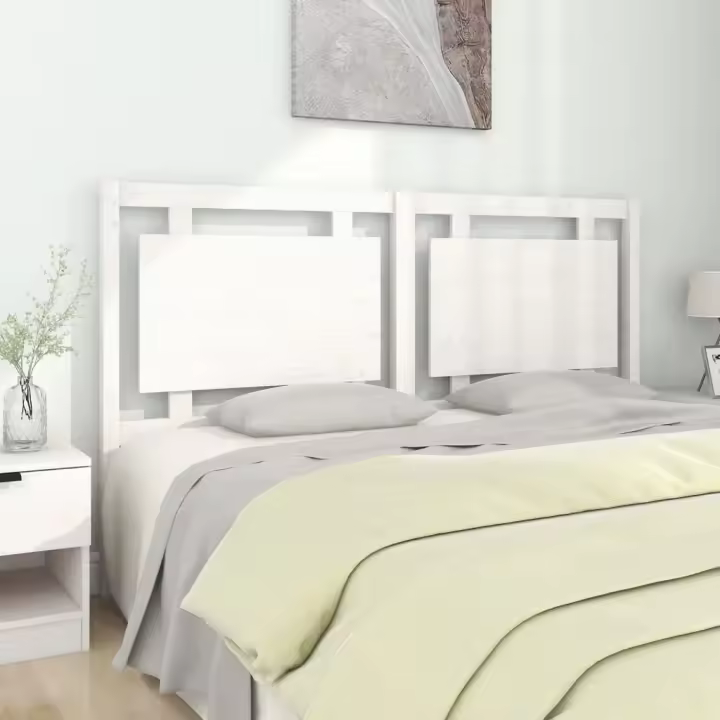 Cabecero de cama madera maciza de pino blanco 165,5x4x100 cm - 1
