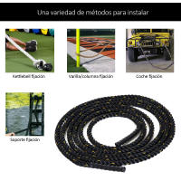 HOMCOM Cuerda de Batalla Ø38 mm Longitud 9 m Battle Rope Formación Battling Power Cuerda Ejercicio Fitness Deporte Crossfit Poliéster Ultra Resistente Negro - details 0
