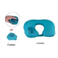 Almohada De Cuello En Forma De U Para Avión Y Coche Inflable Viaje Al Aire Libre 1Pc Material De Fibra De Bambú Relleno De Pollo - details 5