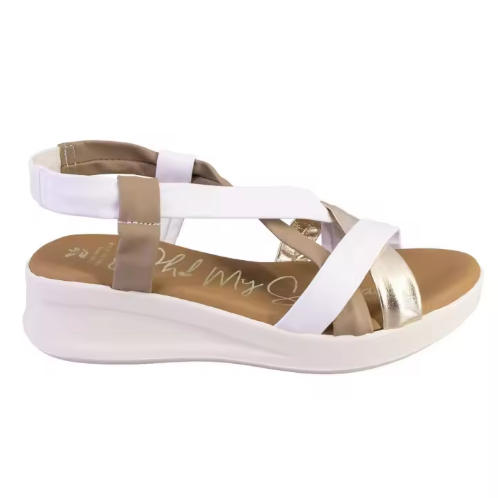 OH MY SANDALS 5655-2424 Sandalias de mujer blanco PIEL 525 - 1