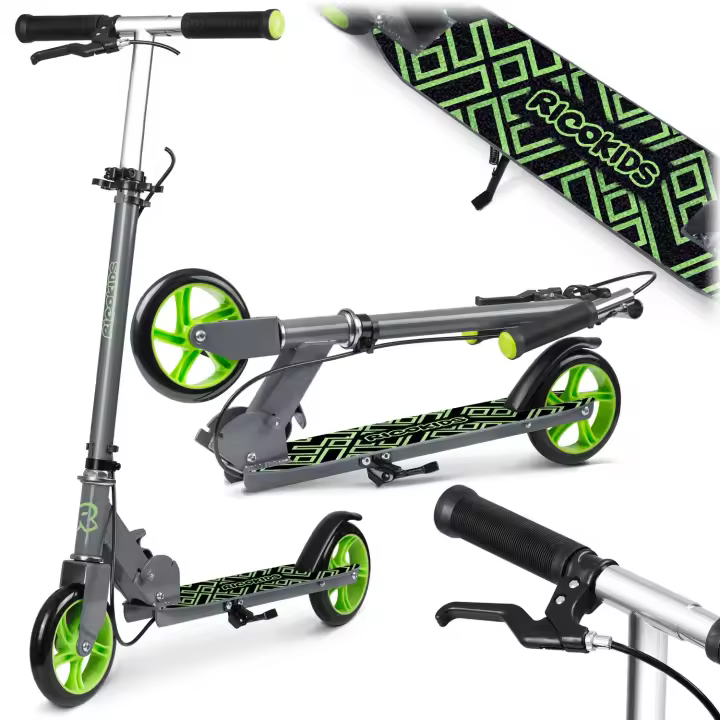 Patinete Kodi Gris Verde Ricokids - 1