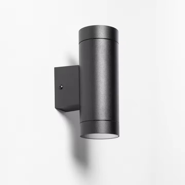 Ledkia Aplique de Pared Exterior Aluminio Iluminación Doble Cara Negro Oakham Negro - 1