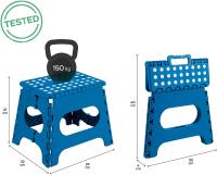 Taburete plegable multiusos infantil azul de varias medidas de altura: 27 cm, 32 cm y 39 cm Arregui, ideal para niños con asa para transportar, Modelos: TB-027-A TB-032-A TB-039-A - details 4