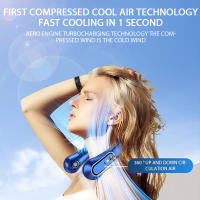 Ventilador de cuello colgante con pantalla Digital, Ventilador eléctrico sin aspas, banda para el cuello, Mini enfriador de aire portátil, recargable por USB - details 16