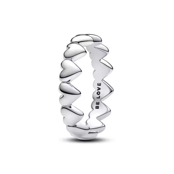 193427C00 - Anillo en plata de ley Fila de Corazones 193427C00 PANDORA Silver  Anillo Pandora original - 1