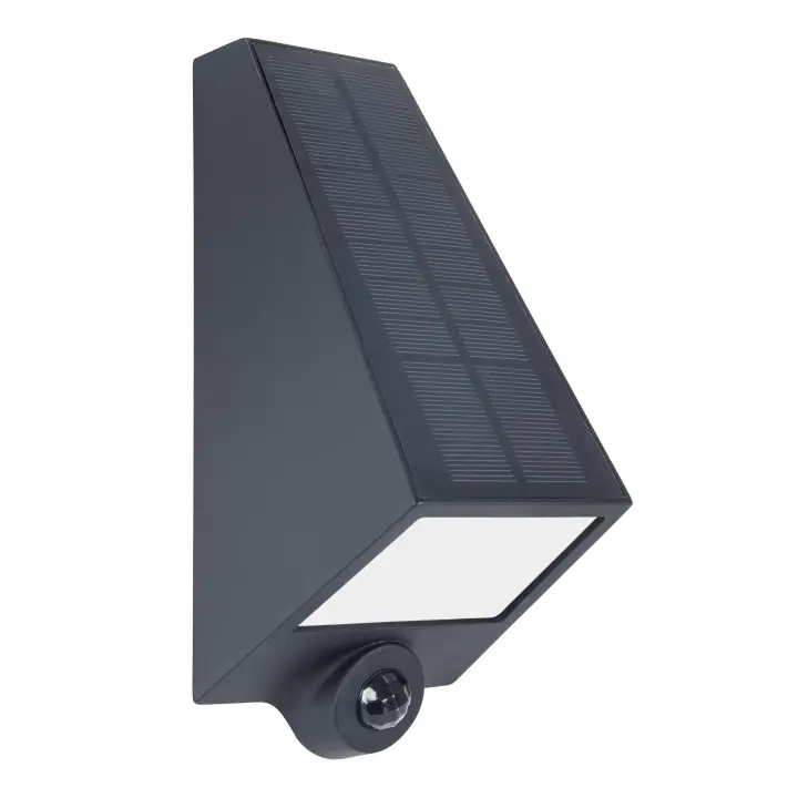 FORLIGHT Olaf aplique solar en color negro, con luz led blanco cálido 3000K - 1