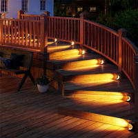 Lámpara Solar LED De Escalera Exterior Impermeable Para Decoración De Balcones Patio Puerta Frontal Y Valla Iluminación De Camino Moderna ABS IP65 - details 6