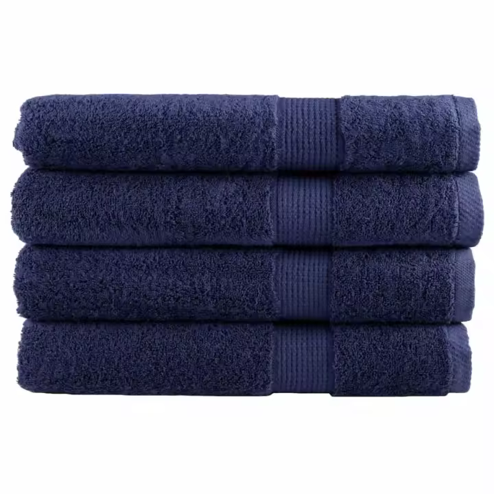 vidaXL Toallas premium 4 uds 100% algodón 100x200 cm 600 gsm Color Dorado,  Antracita,  Azul y mas - 1