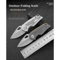 Cuchillo Multifuncional Plegable 1-Piece Set EDC Portátil Herramienta De Camping Con Llavero Corte Preciso Acero Inoxidable - details 1