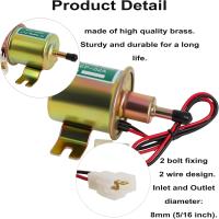 Bomba de combustible en línea de baja presión 12 V 4-7 PSI para motor de gasolina o diesel HEP-02A Carburador de motorteta ATV camiones Barcos B - details 1